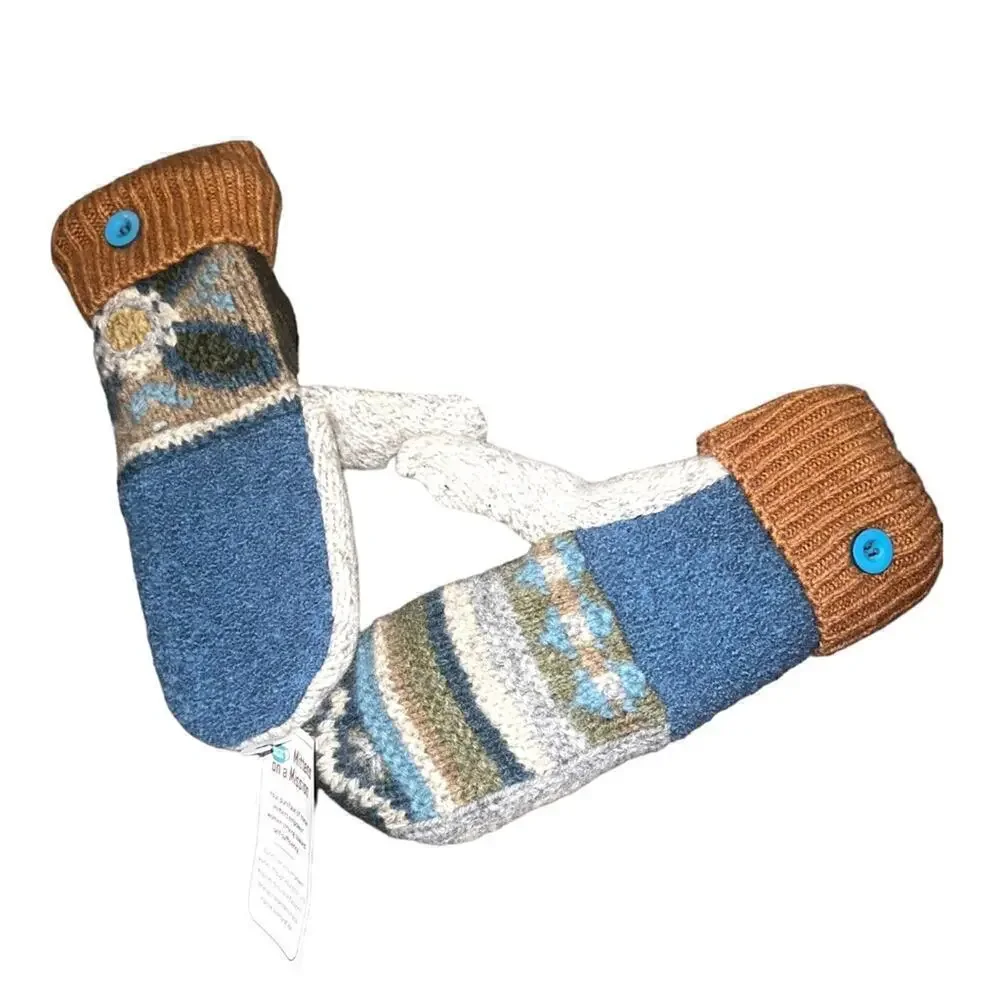 New Mittens on a Mission. Handmade Mittens using Upcycled Wool sweaters.